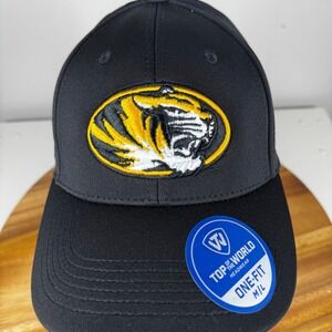 Top of the World‎ Missouri Tigers Black One Fit M/L Flex Fit Baseball Cap Hat